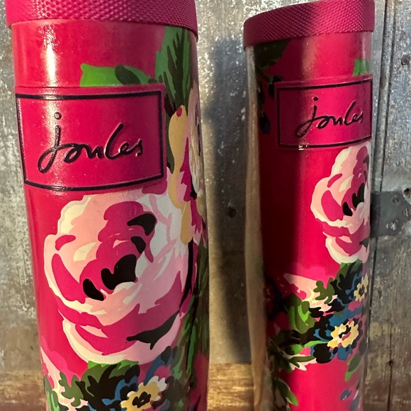 Women’s Joules Size 10 Welly-Print Tall Pink Floral Rain Boots - Picture 5 of 13
